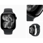 Apple Watch Series 11 (GPS+Cellular) 46mm Aluminum Case with Black Sport Band , M/L – Jet Black