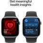 Apple Watch Series 11 (GPS+Cellular) 46mm Aluminum Case with Black Sport Band, S/M – Jet Black
