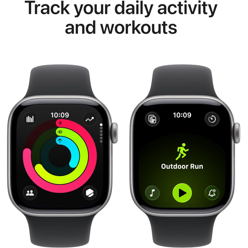 Apple Watch Series 11 GPS + Cellular 42mm Aluminum Case with Black ...