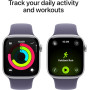 Apple Watch Series 11 (GPS+Cellular) 46mm Aluminum Case with Purple Fog Sport Band, S/M – Silver