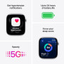 Apple Watch Series 11 (GPS+Cellular) 46mm Aluminum Case with Purple Fog Sport Band, S/M – Silver