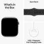 Apple Watch Series 11 (GPS+Cellular) 42mm Aluminum Case with Black Sport Band , M/L – Space Gray