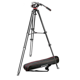 Manfrotto 502 Fluid Video Head & MVT502AM Alu Twin Leg Tripod, MVK502AM-1