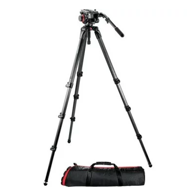 Manfrotto 504 Fluid Video Head & 536 CF Single Leg Tripod 504HD,536K