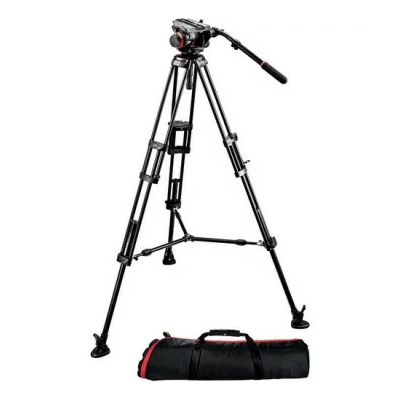Manfrotto 504 Fluid Video Head & 546B Alu Twin Leg Tripod, 504HD,546BK