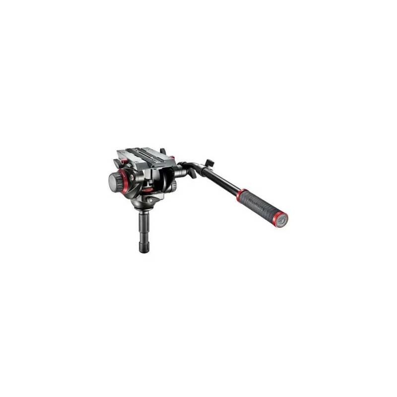 Manfrotto 504HD,546GBK - Kit treppiede video 546GB, testa fluida 504HD e base a stella 165MV per telecamere e fotocamere con portata fino a 12kg - Kit con gambe