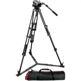 Manfrotto 504 Fluid Video Head & 546GB Alu Twin Leg Tripod, 504HD,546GBK