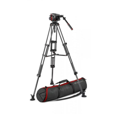 Manfrotto 504 Video Head w/CF Twin Leg Tripod MS 100/75mm MVK504TWINMC