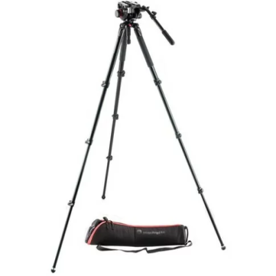 Manfrotto 504HD Fluid Head & Aluminum Video Tripod Kit MVT535AQ