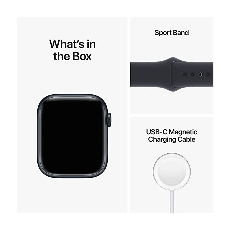 Apple Watch Series 8 GPS 45mm (Midnight Aluminium, Midnight Sport