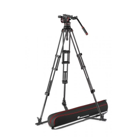 Manfrotto Nitrotech N12 Video Head W CF Twin Leg Tripod GS 100/75mm MVKN12TWINGC