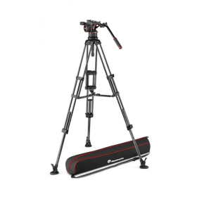 Manfrotto Nitrotech N12 Video Head W CF Twin Leg Tripod MS 100/75mm, MVKN12TWINMC