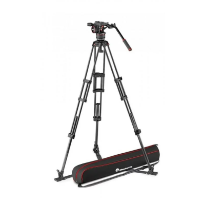 Manfrotto Nitrotech N8 Video Head W/CF Twin Leg Tripod GS 100/75mm MVKN8TWINGC