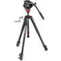 Manfrotto 500 Fluid Video Head Flat Base with 190X Video Alu Tripod MVK500190XV