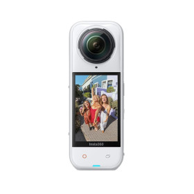 Insta360 X5 (Satin White) Waterproof 8K 360° Action Camera, Leading Low Light, Invisible Selfie Stick Effect, 3-Hour Battery