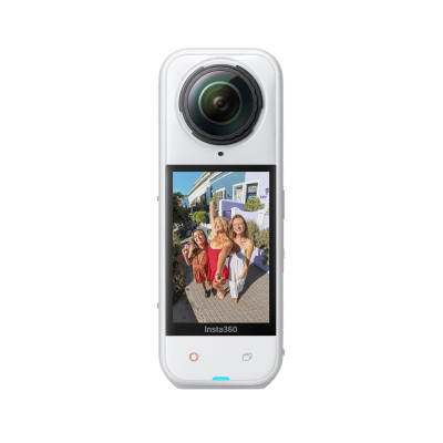 Insta360 X5 (Satin White) Waterproof 8K 360° Action Camera, Leading Low Light, Invisible Selfie Stick Effect, 3-Hour Battery