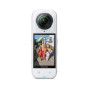 Insta360 X5 (Satin White) Waterproof 8K 360° Action Camera, Leading Low Light, Invisible Selfie Stick Effect, 3-Hour Battery