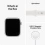 Apple Watch Series 8 - GPS 45 mm - Smart Watch w/ Silver Aluminium Case with White Sport Band