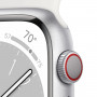 Apple Watch Series 8 - GPS 45 mm - Smart Watch w/ Silver Aluminium Case with White Sport Band
