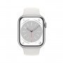 Apple Watch Series 8 - GPS 45 mm - Smart Watch w/ Silver Aluminium Case with White Sport Band