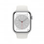 Apple Watch Series 8 - GPS 45 mm - Smart Watch w/ Silver Aluminium Case with White Sport Band