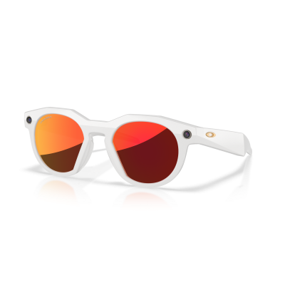 Oakley Meta HSTN Smart Glasses (Prizm Ruby Lenses, Warm Grey Frame)