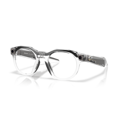 Oakley Meta HSTN Smart Glasses (Transitions Grey Lenses, Clear Frame)