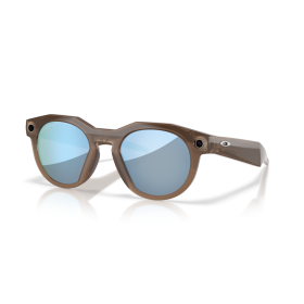 Oakley Meta HSTN Smart Glasses (Prizm Deep Water Polarized Lenses, Brown Smoke Frame)