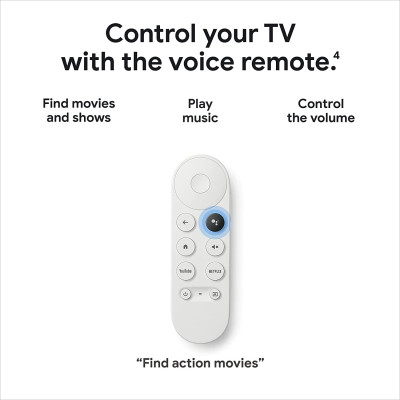 Chromecast with Google TV 4K (Snow) | Voice Remote | Best Price India