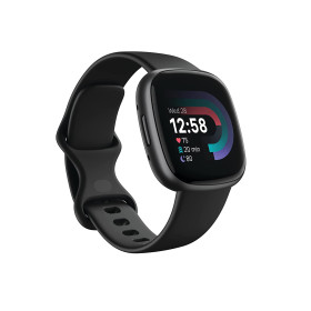 Fitbit Versa 4 Smartwatch with Activity Tracker (40.1mm Always-on Display, Water Resistant, Black Strap)