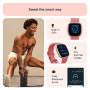 Fitbit Versa 4 Smartwatch with Activity Tracker (40.1mm Always-on Display, Water Resistant, Pink Sand/Copper Rose Aluminium)