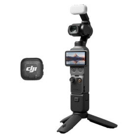 DJI Osmo Pocket 4 Creator Combo 6K Gimbal Camera with Wide-Angle Lens, DJI Mic 3, Battery Handle, Tripod for Vlog (Open Box)
