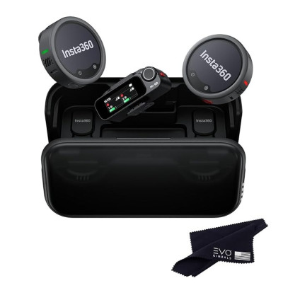 Insta360 Mic Pro (2 TX + 1 RX + Charging Case) Wireless Microphone System