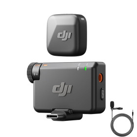 DJI Mic Mini (1 TX + 1 RX) Compact Wireless Microphone, Ultralight, Noise Cancelling, for Camera / iPhone / Android