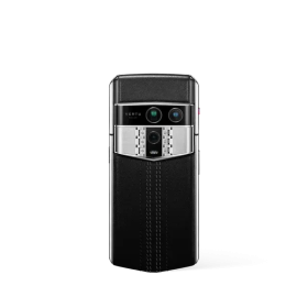 VERTU Agent Q Stitched Calfskin AI Smartphone (Black, 16GB RAM, 1TB Storage)