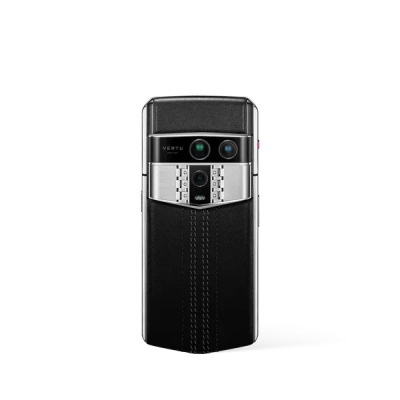 VERTU Agent Q Stitched Calfskin AI Smartphone (Black, 16GB RAM, 1TB Storage)