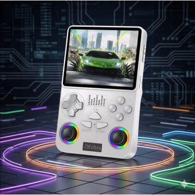 BVG J36 Ultra Handheld Gaming Console 64GB White | Games, Wi-Fi & YouTube